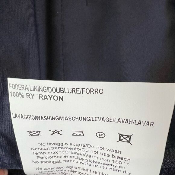 Zanella Men’s Pants Wool Noah Made in Italy Navy Blue Pockets Trousers Size 36 - Picture 7 of 8